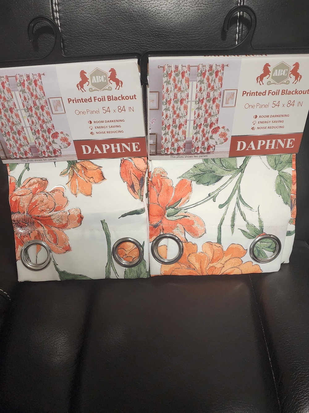 DAPHNE Personalized Name Wall Art in Rust 54x84 2 Panel